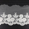 Lace embroidery on tulle 90 mm / 14 y cream 3799