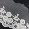 Lace embroidery on tulle 90 mm / 14 y cream 3799