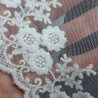 Lace embroidery on tulle 90mm/15y white 3800