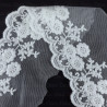 Lace embroidery on tulle 90mm/15y white 3800