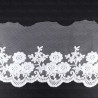 Lace embroidery on tulle 90mm/15y white 3800