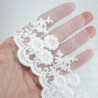 Lace embroidery on tulle 90mm/15y white 3800