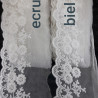 Lace embroidery on tulle 90mm/15y white 3800