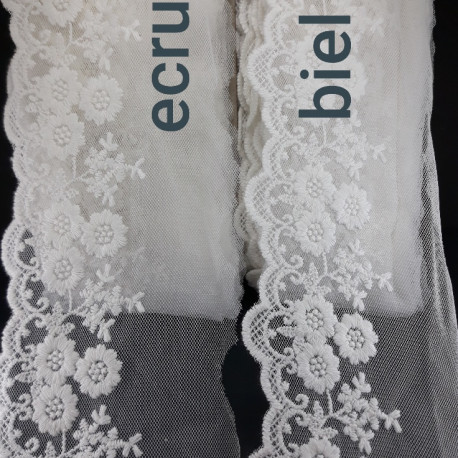 Koronka haft na tiulu 90mm/15,5 y ecru 3799 - 20308