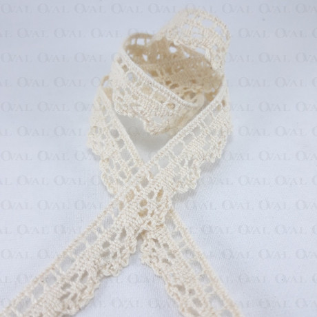 Cotton lace 15mm /1 m ecru 3802