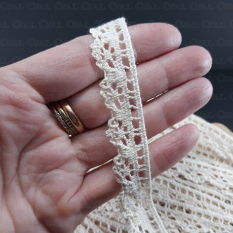 Cotton lace 15mm /1 m ecru 3802