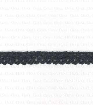 Cotton lace 12 mm / 1 m black 3816