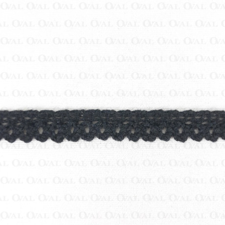 Cotton lace 12 mm / 1 m black 3816