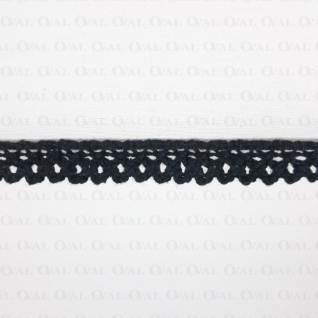 Koronka bawełniana 12mm /1 m czerń   3816