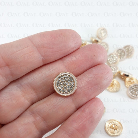 Metal button 12mm / 10 or 100 pcs 863