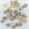 Metal button 12mm / 10 or 100 pcs 863