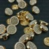 Metal button 12mm / 10 or 100 pcs 863