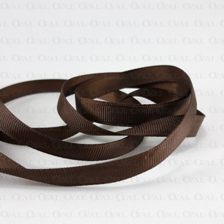 Taśma rypsowa 10mm/30yard  brąz  3823