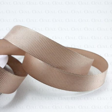 Taśma rypsowa 15mm/30yard brąz 3824