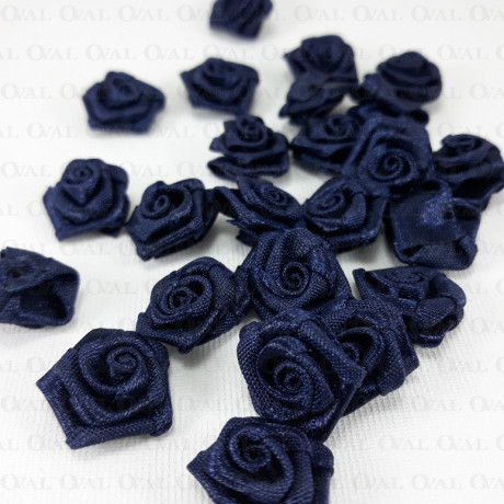 Różyczka Atłasowa 18mm/10 lub 50szt granat   3831