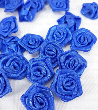 Różyczka Atłasowa 18mm/10 lub 50szt granat   3831