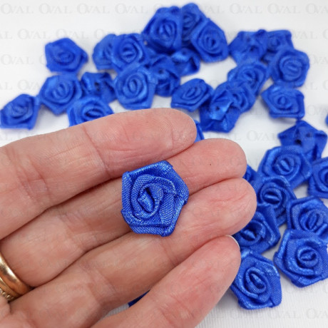 Różyczka Atłasowa 18mm/10 lub 50szt granat   3831