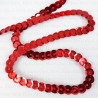 Sequins on tape 10 yards red 3833