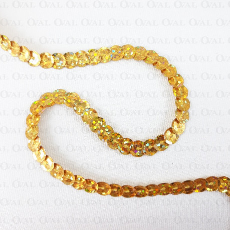 Sequins on tape 10 yards gold 3834