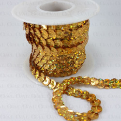 Cekiny na taśmie 10yard złote 3834 Cekiny na taśmie 10yard złote 3834