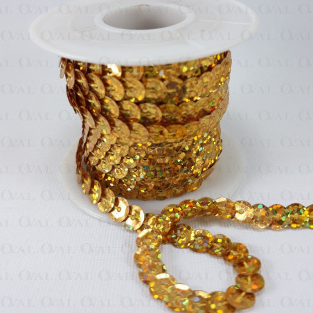 Sequins on tape 10 yards gold 3834