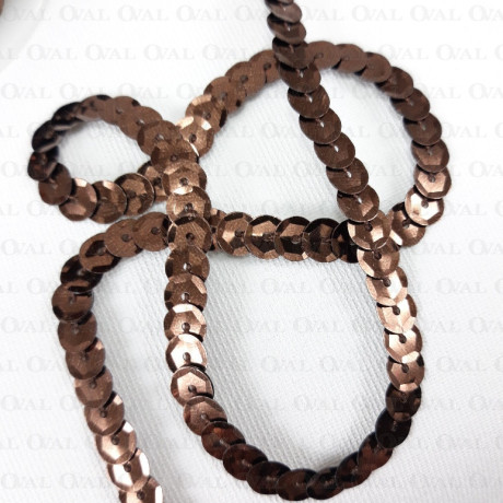 Cekiny  na taśmie 10yard  brąz 1844