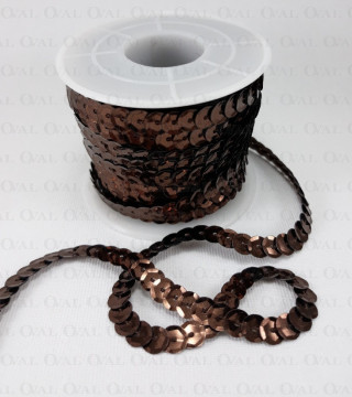 Cekiny  na taśmie 10yard  brąz 1844