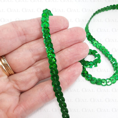 Cekiny  na taśmie 10yard  zieleń 211