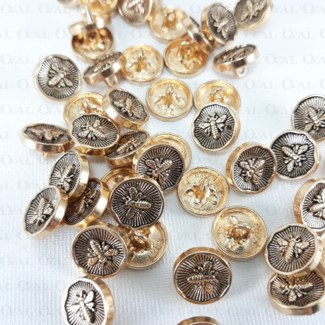 Metal button 11, 15, 22, 25mm / 10 or 100 pcs 620