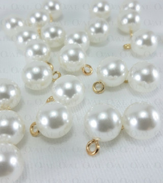 Pearl button 10mm/144pcs 3850