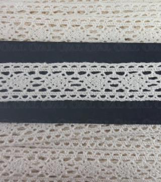 Koronka bawełniana 18mm /20 yard ecru   3857