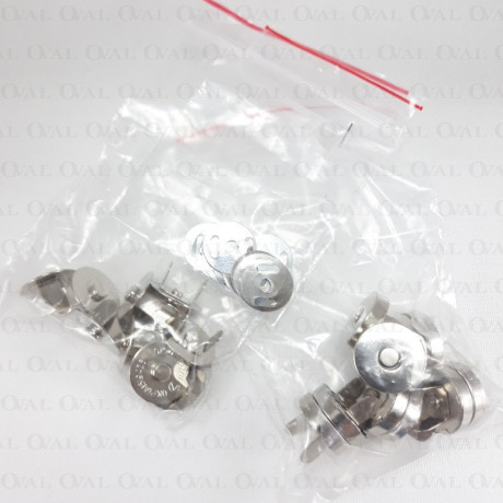 Silver magnetic clasp / 10 or 100 pcs 3865
