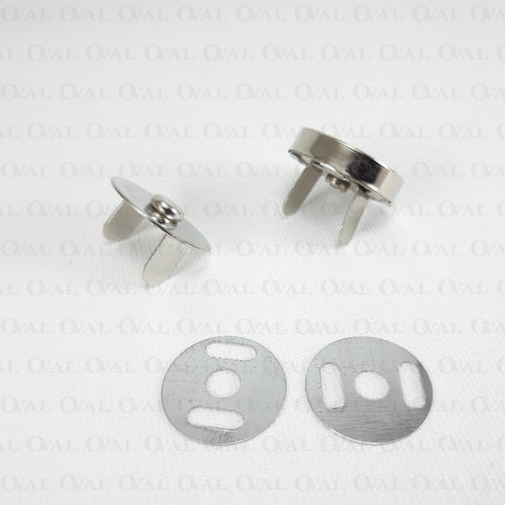 Silver magnetic clasp / 10 or 100 pcs 3865