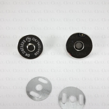 Silver magnetic clasp / 10 or 100 pcs 3865