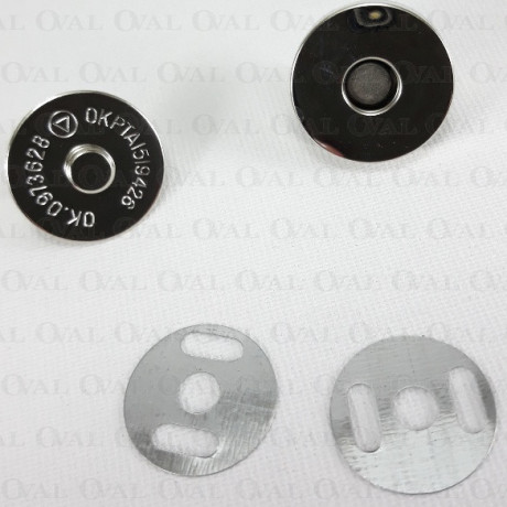 Silver magnetic clasp / 10 or 100 pcs 3865