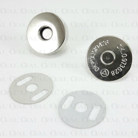 Silver magnetic clasp / 10 or 100 pcs 3865