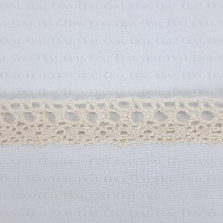 Cotton lace E 16mm /20m, ecru 3876