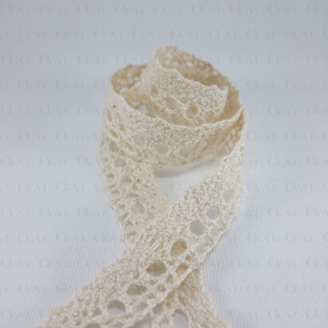 Koronka bawełniana 16mm /20 yard ecru   3876