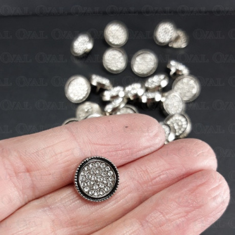 Metal button 12mm / 10 or 100 pcs 3889