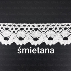 Koronka bawełniana 30mm/1yard śmietana 3716 Koronka bawełniana 30mm/1yard śmietana 3716