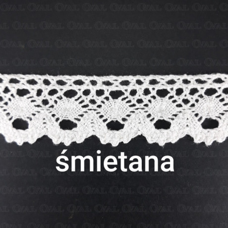 Koronka bawełniana 30mm/1yard  śmietana  3716