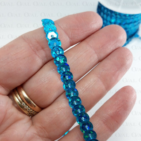 Cekiny  na taśmie 10yard  turkus  3915