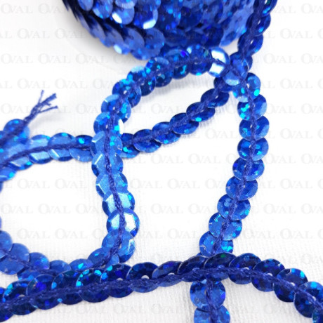 Sequins on tape 10 yards cornflower 3916