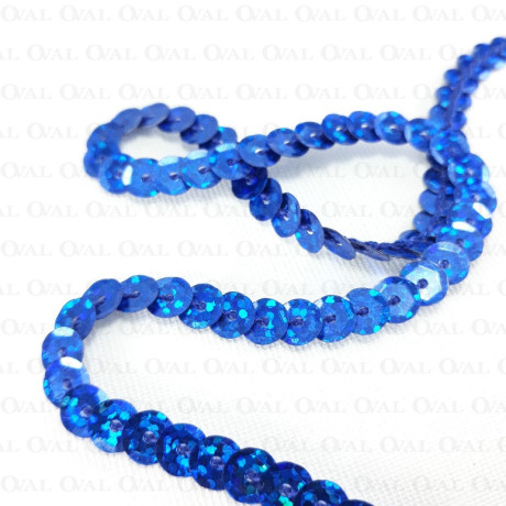 Sequins on tape 10 yards cornflower 3916