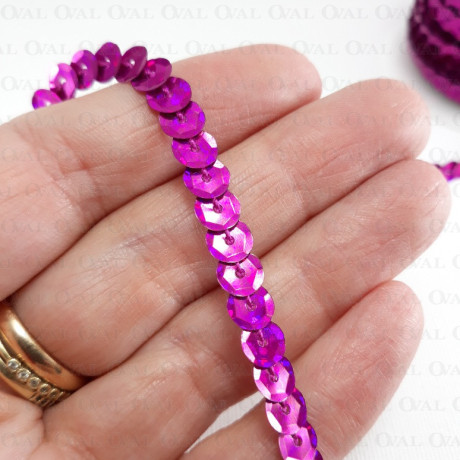 Cekiny  na taśmie 10yard  fiolet  3917