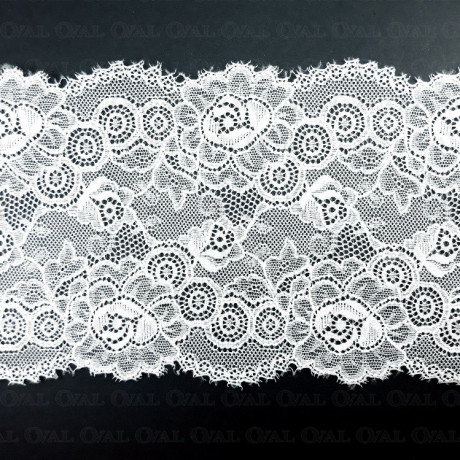 Elastic lace 140mm/1m white 3924
