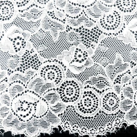 Elastic lace 140mm/1m white 3924