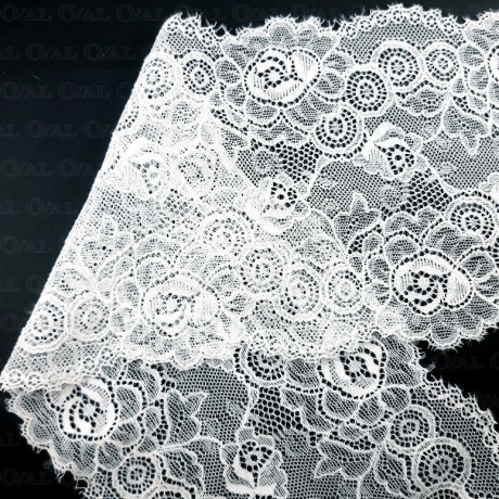 Elastic lace 140mm/1m white 3924