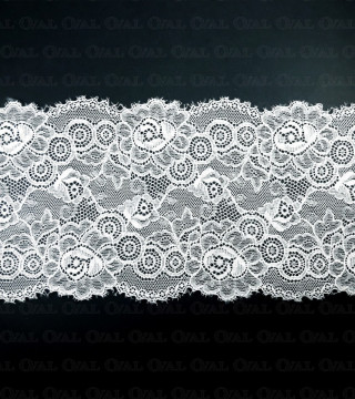 Elastic lace 140mm/1m white 3924