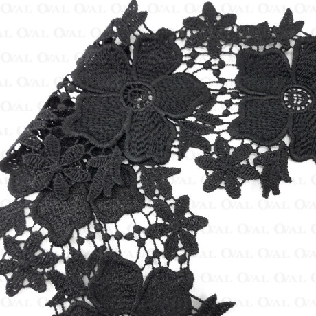 Lace 90mm /1m black 2160